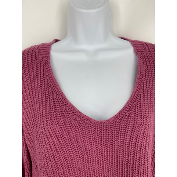 Free People Knit Damsel V-Neck Bell Sleeve Sweater Size S - Picture 4 of 10